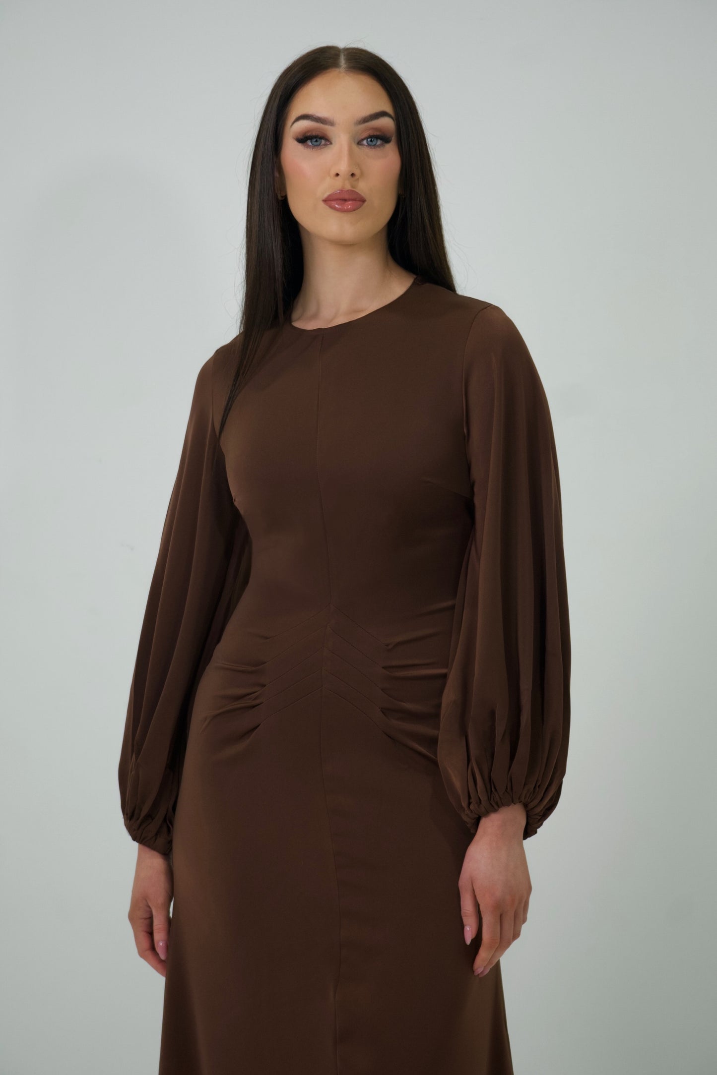 NOOR | BROWN MAXI DRESS