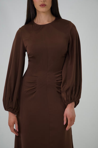 NOOR | BROWN MAXI DRESS